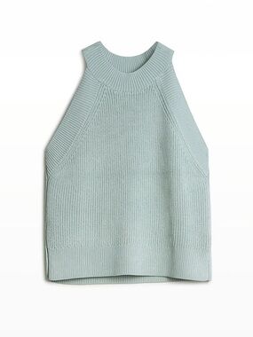 Wilfred Mint Ribbed Halter Sweater Tank